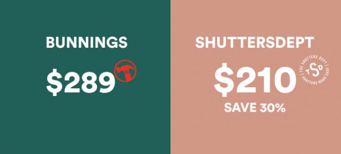 Bunnings plantation shutters are more expensive